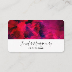 Donkerrood en Paars vet en modern Abstract Visitekaartje