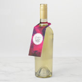 Donkerrood en Paarse vet & Modern Abstract eveneme Flessenhanger (Schuin)