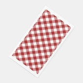 Donkerrood en wit Gingham Check Servet (Hoek)