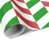 Donkerrood, groen en wit herringbone |XL| Cadeaupapier (Rol Hoek)
