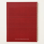 Donkerrood kunstleder planner (Achterkant)