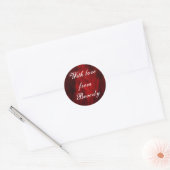 Donkerrood met liefde... sticker (Envelop)