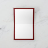 Donkerrood monogram afbeelding - persoonlijk profe notitiekaartje (Binnen)