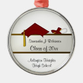 Donkerrood Pet Afstuderen Ornament (Voorkant)