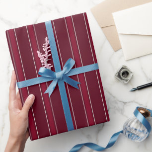 Donkerrood & Rode Strepen Cadeaupapier