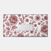 Donkerrood Roos Bureaumat (Keyboard & Muis)