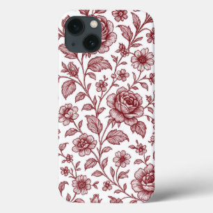 Donkerrood Roos iPhone 13 Hoesje