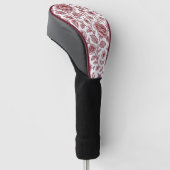 Donkerrood Roos Golfheadcover (Schuin)