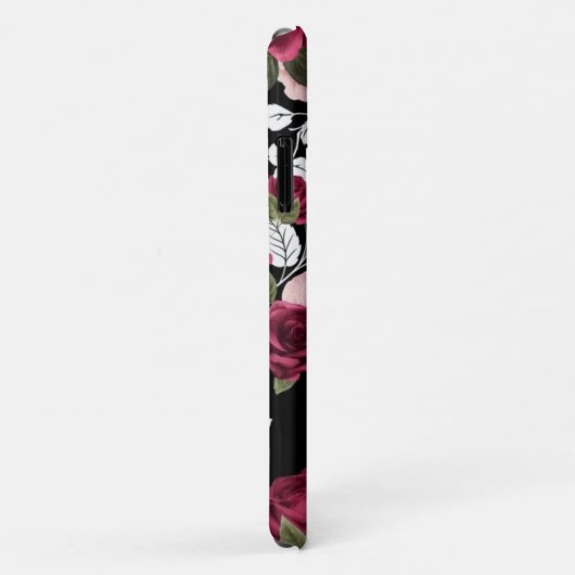 Donkerrood roos patroon Case-Mate iPhone case (Achterkant/rechts)