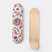 Donkerrood Roos Skateboard (Voorkant)