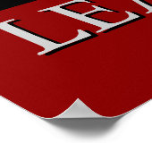 Donkerrood Sepia Bruin leiderschap Poster (Hoek)