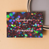 Donkerrood sprankelende bedankkaarten bedankkaart