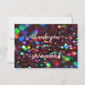 Donkerrood sprankelende bedankkaarten bedankkaart (Voorkant)