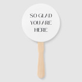 Donkerrood Welkom Hand Fan Handwaaier (Achterkant)