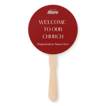 Donkerrood Welkom Hand Fan