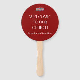 Donkerrood Welkom Hand Fan Handwaaier