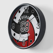 Donkerrood, zwart en wit volleybal (Hoek)