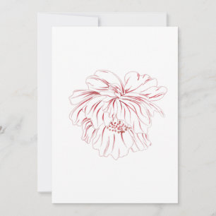 donkerroze bloemige pioenroos kaart