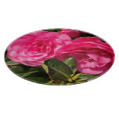 Donkerroze Camellia Flowers Snijplank (Hoek)