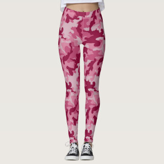 Donkerroze camo - Vrouwen Legging
