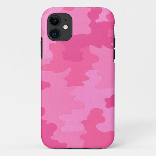 Donkerroze camouflage iPhone 5G Hoesje (Achterkant)