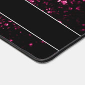 Donkerroze faux glitter fonkelt Monogram Bureaumat (Hoek)