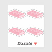 Donkerroze Floral Books Sticker (Vel)