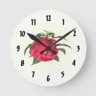 Donkerroze hibiscus ronde klok
