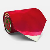 Donkerroze hibiscus stropdas (Opgerold)