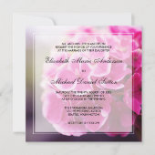 Donkerroze hydrangea Wedding Kaart (Voorkant)