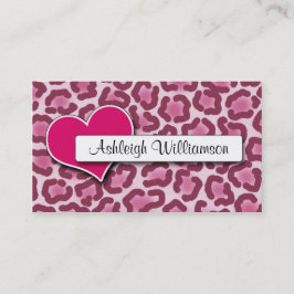 Donkerroze kaart voor afdrukafspraak dankzij het h afsprakenkaartje