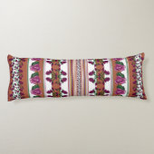 Donkerroze Lotus Roos Lichaamskussen (Achterkant)