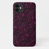 Donkerroze Posh Glitter Case-Mate iPhone Case (Achterkant)