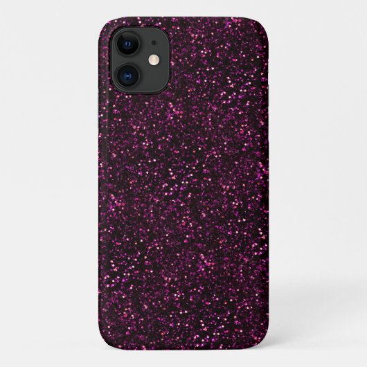 Donkerroze Posh Glitter Case-Mate iPhone Case (Achterkant)