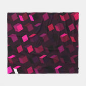 Donkerroze Rhombus: Gradiënt Abstract decor Fleece Deken (Voorkant (Horizontaal))