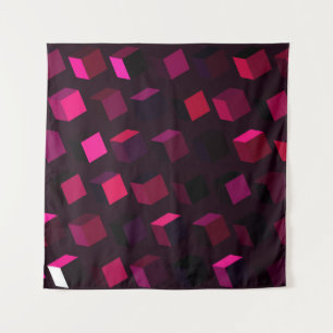 Donkerroze Rhombus: Gradiënt Abstract decor Wandkleed
