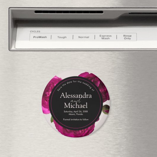 Donkerroze rozen rozen roantic sparen de datum van magneet (Insitu (Vaatwasser))