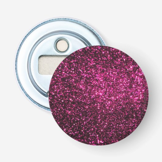 Donkerroze spaarkjes button flesopener (Voorkant)