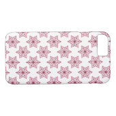 Donkerroze Starburst BT iPhone 7 Hoesje (Achterkant (Horizontaal))