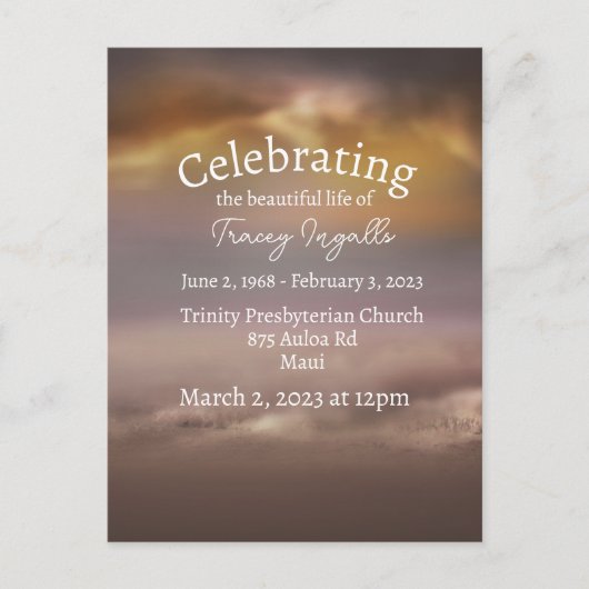 Donkerroze strand viering van het leven briefkaart (Voorkant)