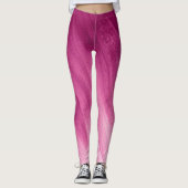 Donkerroze tot witte abstracte kunst leggings (Voorkant)