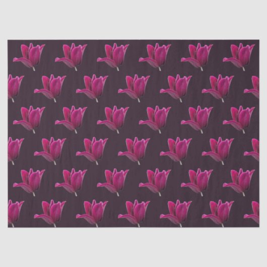 Donkerroze Tulp Tissuepapier (Voorkant)