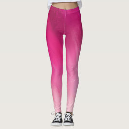 Donkerroze verloop naar lichtroze leggings