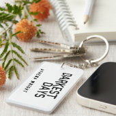 Donkerste dagen door Athena Wright Rectangle Sleut Sleutelhanger (Voorkant Rechts)