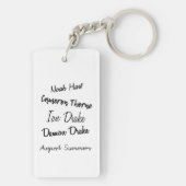 Donkerste dagen door Athena Wright Rectangle Sleut Sleutelhanger (achterkant)