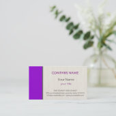 Donkerviolet professioneel elegant modern visitekaartje (Staand voorkant)