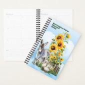 Donkey and Sunflowers Homestead Custom Planner (Devant avec enveloppe)