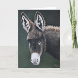 Donkey Animal Art Wenskaart Bedankkaart