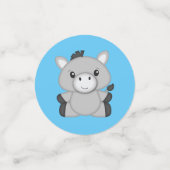 Donkey Baby shower Blue Confetti (Kleine voorkant)