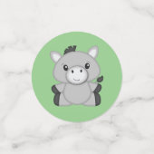 Donkey Baby shower Green Confetti (Kleine voorkant)